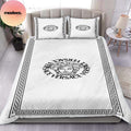 Versace Black And White Logo Retro Queen Bedding Set