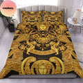 Versace Royal Golden Squares King Size Bedding Set