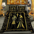 Ancient Egyptian Duvet Cover Bedding Set with 2 Pillowcases