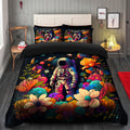 Astronaut Floral Duvet Cover Set with 2 Pillowcases – Bedding Set