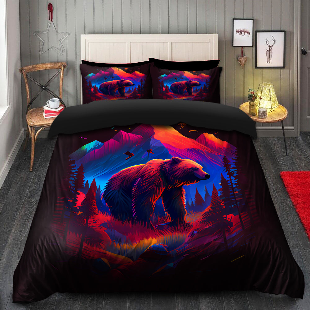 Bear Mountain Duvet Cover Bedding Set with 2 Pillowcases