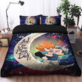 Love You To The Moon Galaxy Bedding Set with Duvet Cover & 2