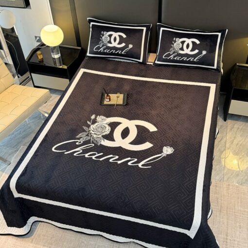 chanel bed set queen bed023