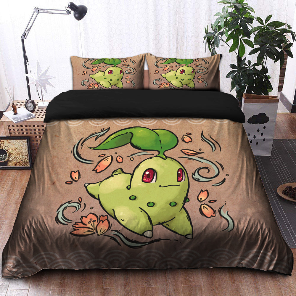 Chikorita Bedding Set – Duvet Cover and 2 Pillowcases