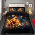 Cute Baby Giraffe Fireflies Bedding Set with Duvet Cover & 2