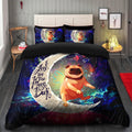 Cute Bull Dog Galaxy Bedding Set Duvet Cover & 2 Pillowcases