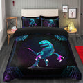 Dinosaur Mandala Duvet Cover Set with 2 Pillowcases Bedding Set