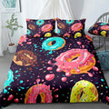 Donuts Duvet Cover Set with 2 Pillowcases – Bedding Set