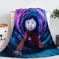 Coraline and the Secret Door 3D Printed Plush Blanket Flannel Fleece Throw