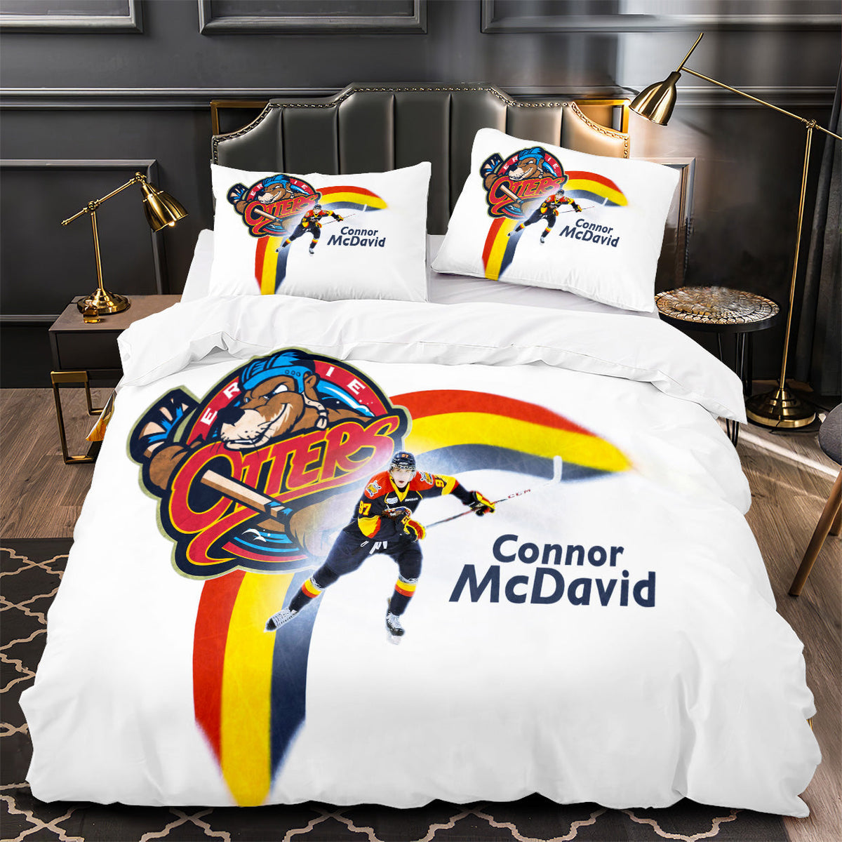 Connor Mcdavid Ice Hockey Player Duvet Cover Quilt Case Pillowcases