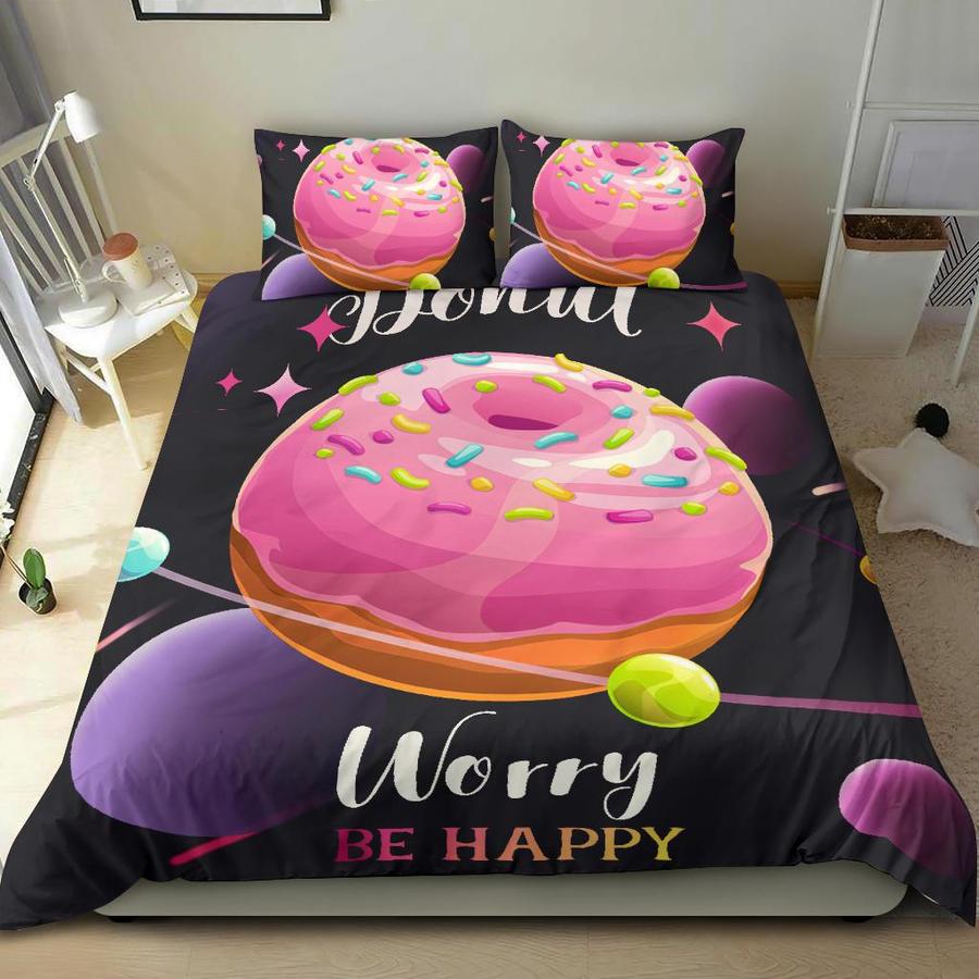 Galaxy Donut Duvet Cover Set with 2 Pillowcases – Bedding Set