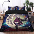 Anime Soul Eater Love You To The Moon and Back Galaxy Bedding Set for Girls Duvet Cover and 2 Pillowcases