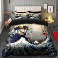 Anime Goku Vs Vegeta The Great Wave Japan Dragon Ball Z Bedding Set Duvet Cover And 2 Pillowcases