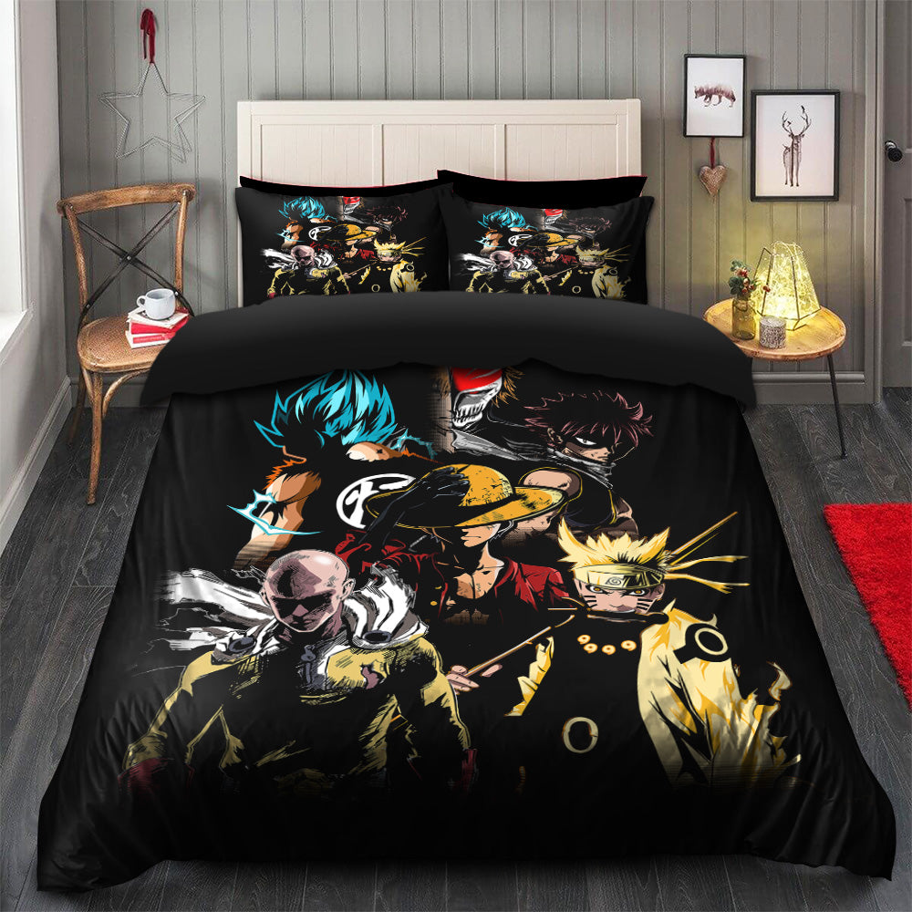 Kids Heroes Themed Bedding Set with Duvet Cover and 2 Pillowcases – Bedroom Decor