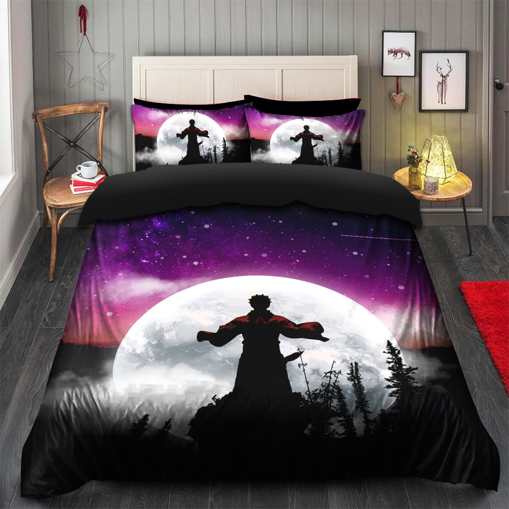 Anime Jujutsu Kaisen Sukuna Moon Night Galaxy Bedding Set Duvet Cover with 2 Pillowcases – Cozy Bedroom Decor