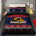 Jurassic Park Bedding Set Duvet Cover with 2 Pillowcases Christmas