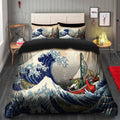 The Legend of Zelda Great Wave Japan Duvet Cover Bedding Set & 2