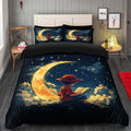 Luffy Crescent Moon Bedding Set with Duvet Cover and 2 Pillowcases