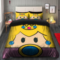 Mario Princess Duvet Cover Set with 2 Pillowcases for Kids