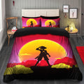 Anime One Piece Luffy Sunset Design Bedding Set Duvet Cover with 2 Pillowcases – Kids Bedroom Decor