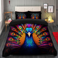 Peacock Duvet Cover Bedding Set with 2 Matching Pillowcases