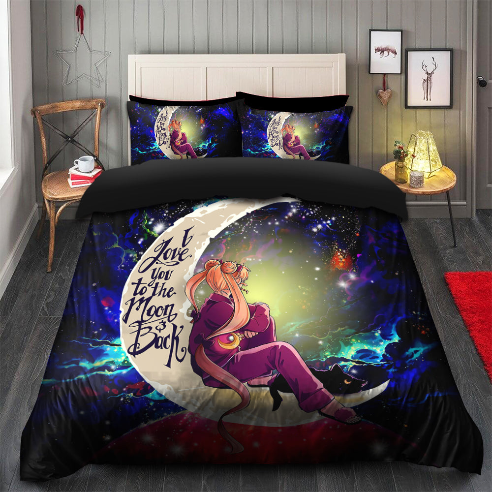 Sailor Moon Galaxy Bedding Set – Love You To The Moon Duvet & 2