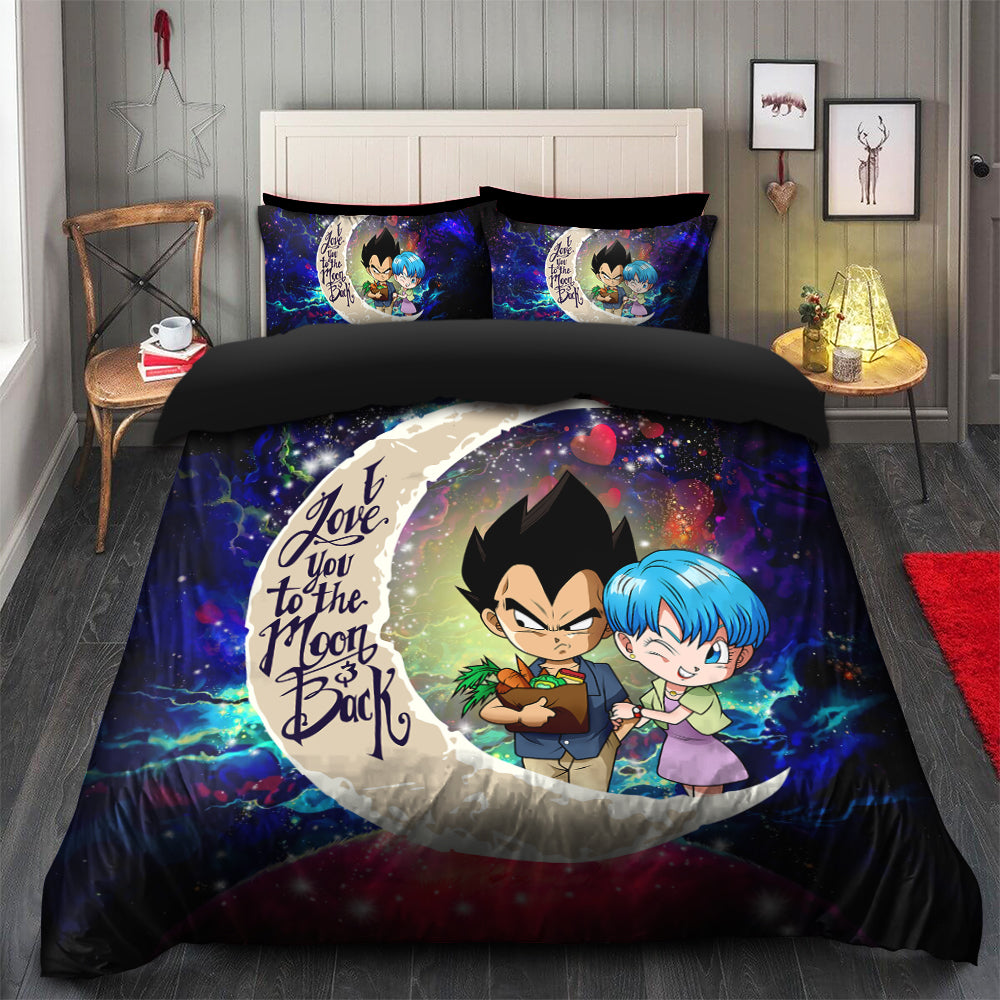 Dragon Ball Bedding Set – Vegeta Bulma Love You To The Moon Duvet