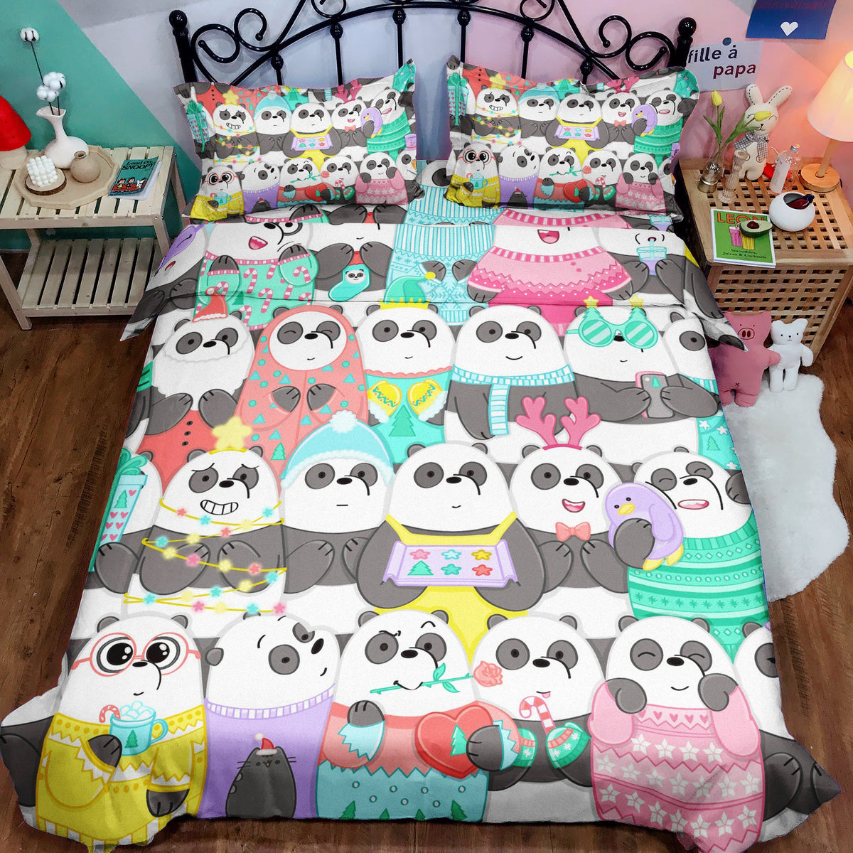 We Bare Bears Duvet Cover Set with 2 Pillowcases – Bedding Set